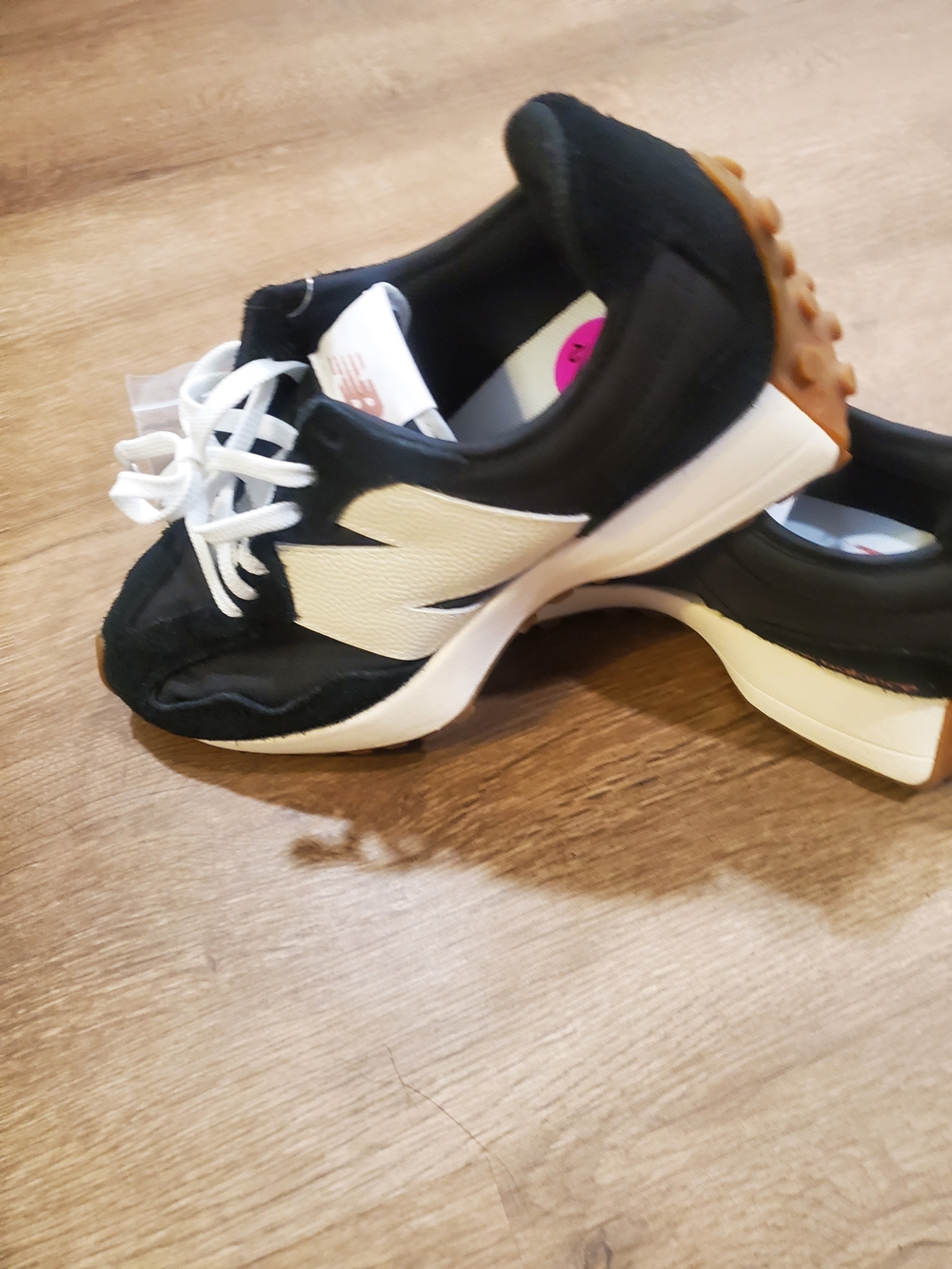 New Balance Black and White Retro Runner Sneakers